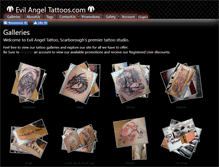 Tablet Screenshot of evilangeltattoos.com